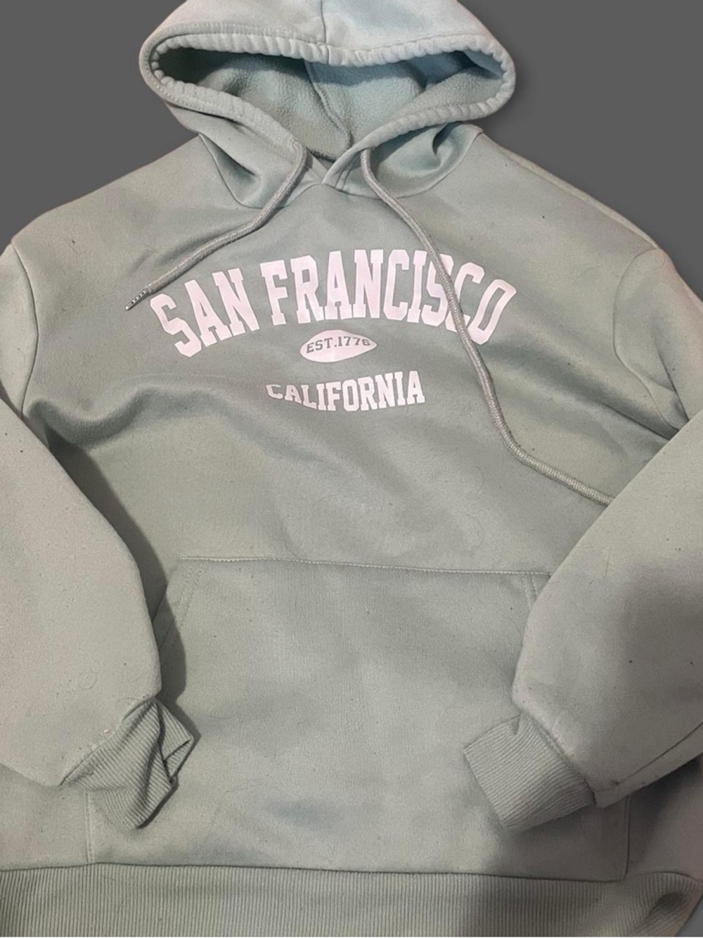 San Francisco California Graphic Hoodie - Sage Green